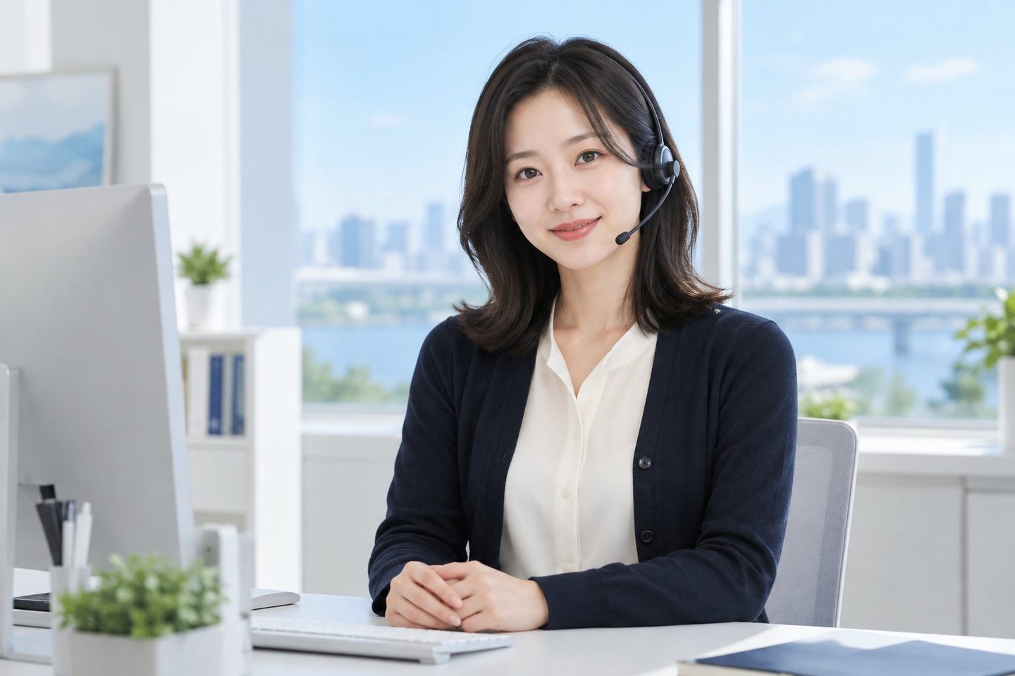 노트북 앞에서 안내 자료를 준비하는 여성 — 배달대행 PG사 상담상담, 숫자 두 개만 적어 보내 주세요. 연락 주시면 밑그림부터 보여 드립니다.